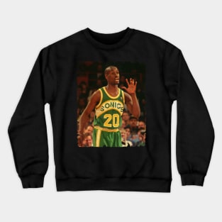 Gary Payton - Vintage Design Of Basketball Crewneck Sweatshirt